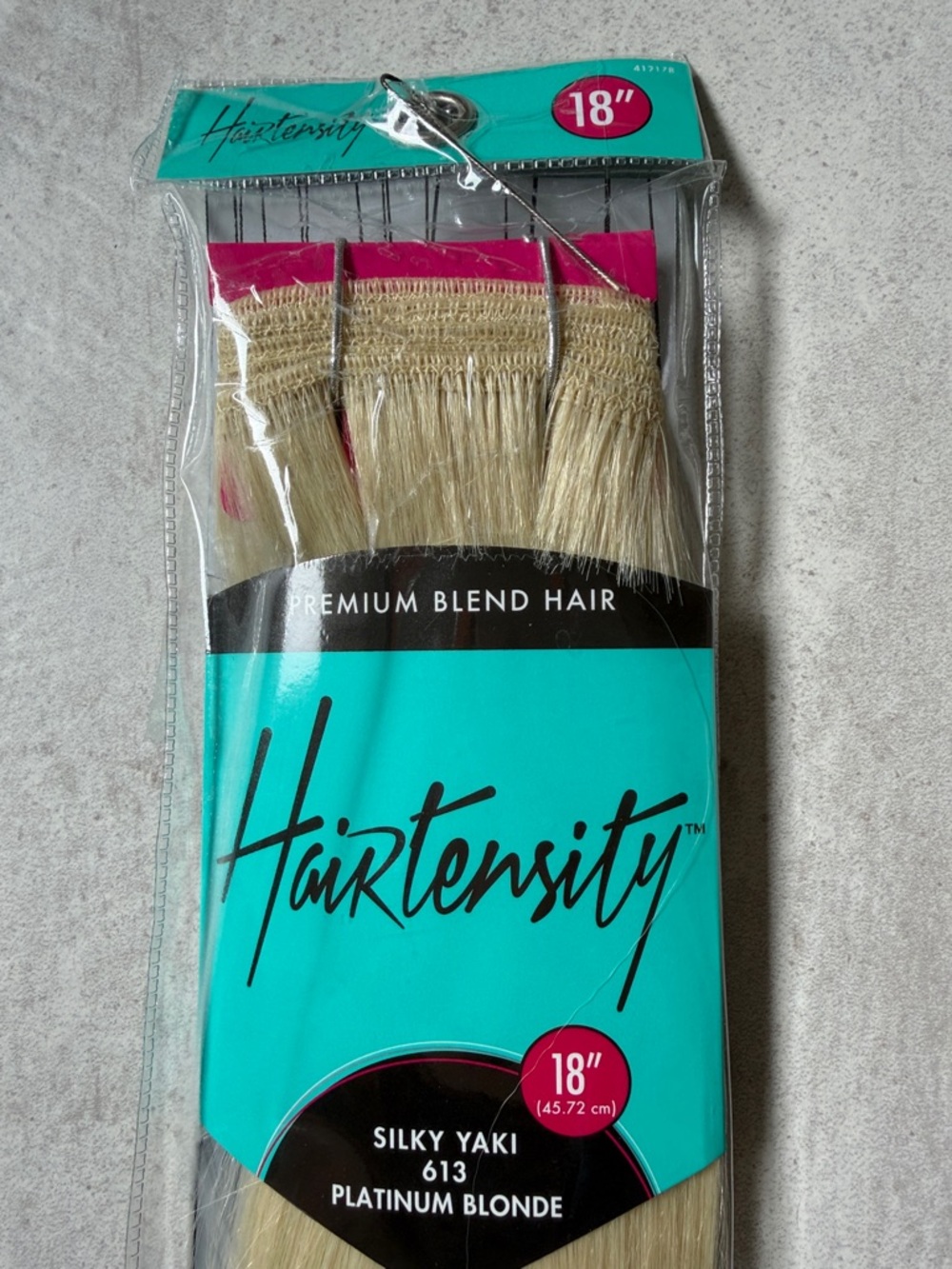 18" Platinum Blonde (613) Silky Yaki Hair Weft